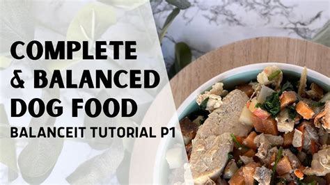 Creating Dog Food Recipe Using Balanceit Tutorial Part 1 Youtube