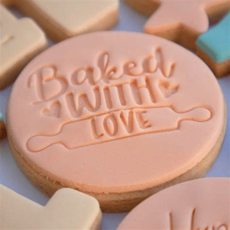 Baked With Love Cookie Cutter And Embosser Set Bake My Design