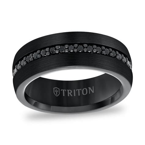 Mens Black Wedding Band With Sapphire Shop | bellvalefarms.com