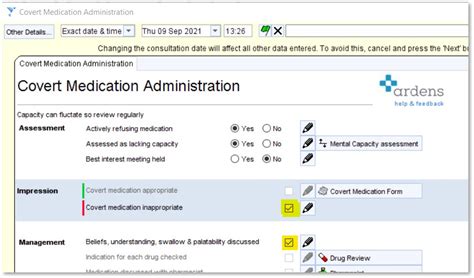 Covert Medication Administration : Ardens