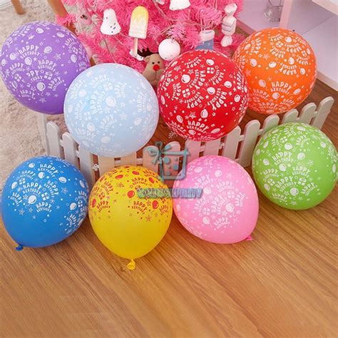 Jual Besar Balon Latex Motif Tulisan Happy Birthday Murah