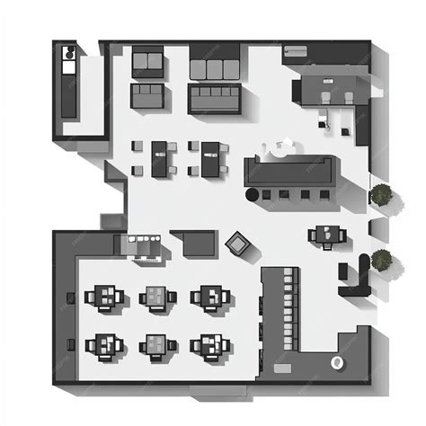 TopDown View of a Modern Restaurant Layout | Premium AI-generated image