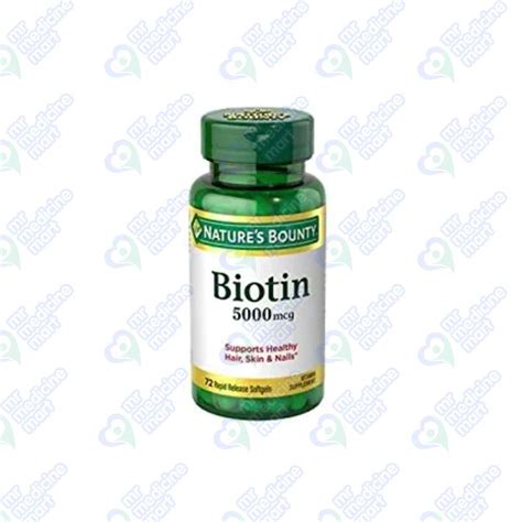 Nature S Bounty Biotin 5000mcg Cap 72 S