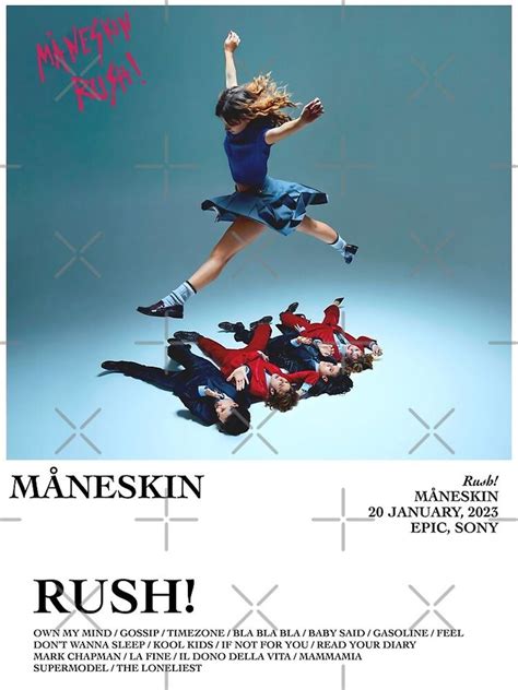 Maneskin - Rush! | Måneskin | Maneskin Album | Maneskin Rush | Maneskin Rush Album Cover Premium ...