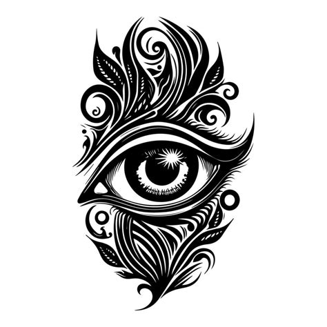 intricate eye tattoo concept, expertly crafted in detailed line art 21568085 Vector Art at Vecteezy