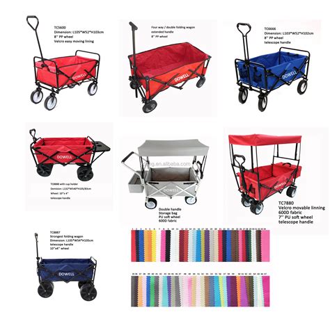 Folding Garden Beach Wagon With Canopy Utility Beach Collapsible ...