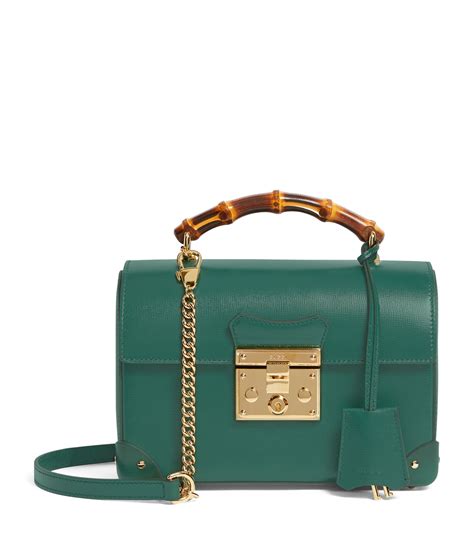 Gucci Green Small Leather Padlock Shoulder Bag Harrods Uk