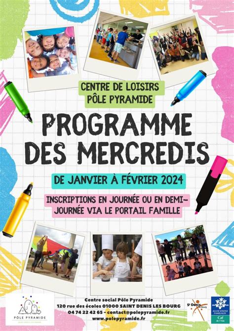 Programme Des Mercredis Au Centre De Loisirs De Janvier F Vrier