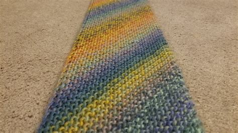 Diagonal Garter Stitch Knitted Scarf Tutorial YouTube