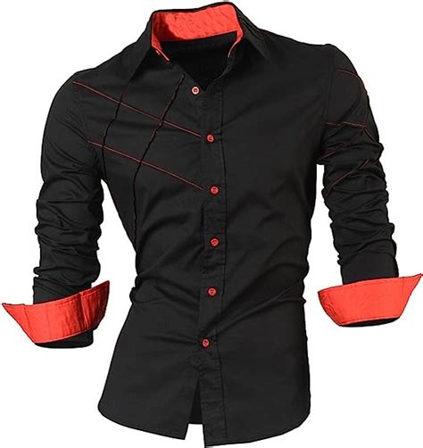 Kebinai Camisas Casuales Delgadas Para Hombre Ropa De Manga Larga De