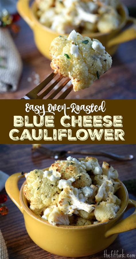 Easy Roasted Blue Cheese Cauliflower - thefitfork.com