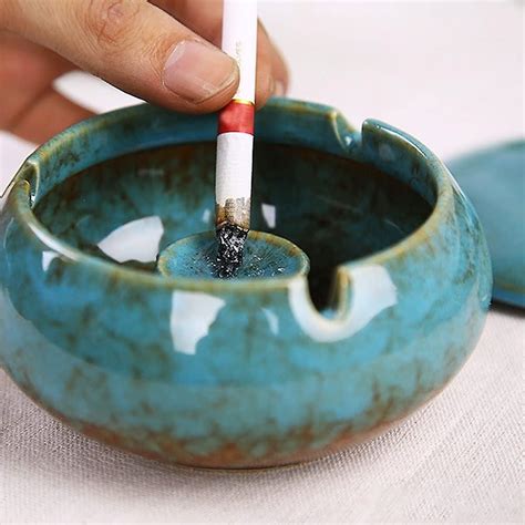 Ceramic Ashtray With Lids Windproof Ashtray With Lid Ashtray For