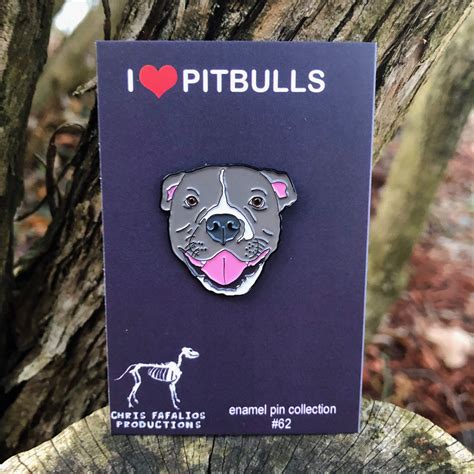 Pitbull Enamel Pin Pit Bull Lovers Dog T Pitbull T Etsy