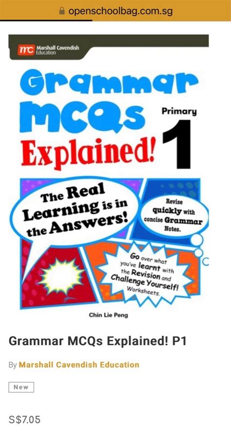 Primary Grammar Vocabulary Mcqs With Explained Primary