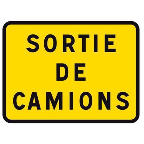 Panneau De Signalisation Temporaire Kc Sortie De Camions Lacroix