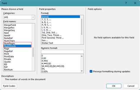 How To Insert Word Count Or Page Count In Word Documents