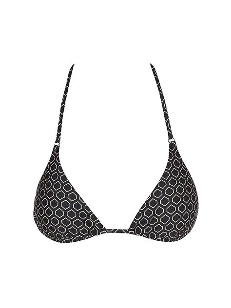 HOT STUFF Damen Bikinioberteil Triangel Solid Schwarz