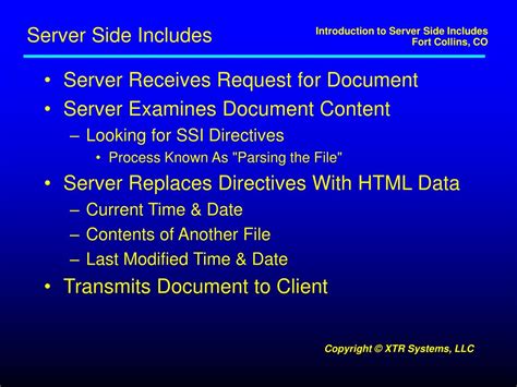 PPT Introduction To Server Side Includes SSI PowerPoint