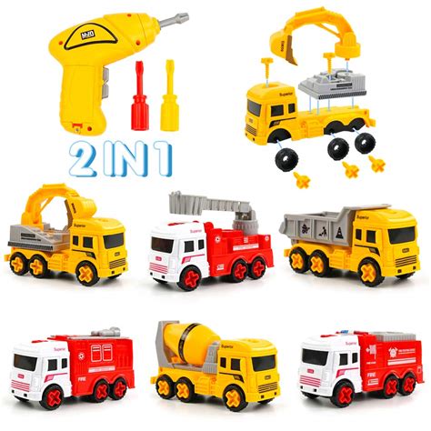 Buy Symiu Take Apart Construction Trucks Vehicles Toy Set 6 PCS