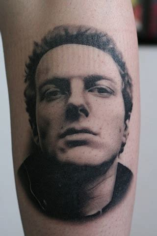 Bill Byers Tattoos - joe strummer face