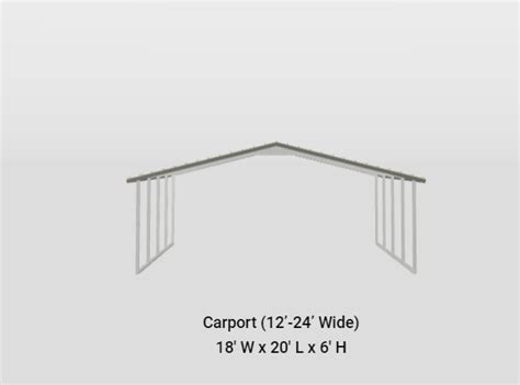 18x20 A Frame Horizontal Carport Your Custom Carport