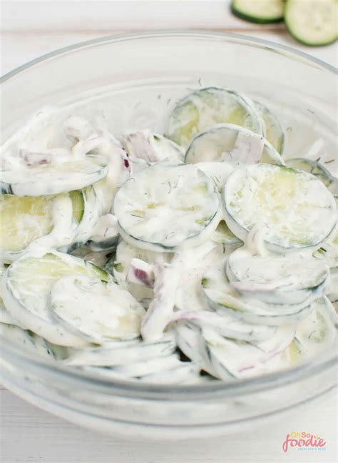 Keto Cucumber Salad With Sour Cream (Just 6 Ingredients!) - Oh So Foodie