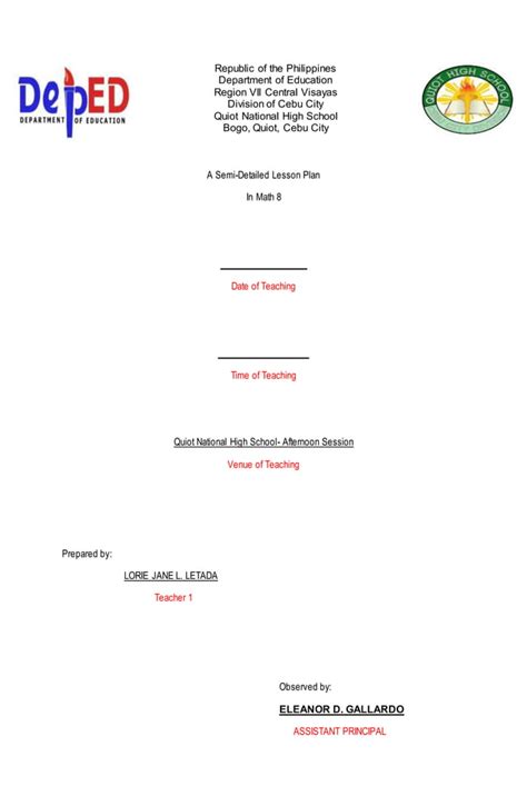 Lesson Plan On Factoring Polynomial With Common Monomial Factor Pdf