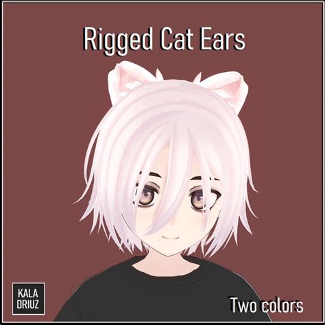 Rigged Cat Ears Blonde And White Ears Kaladriuz Booth