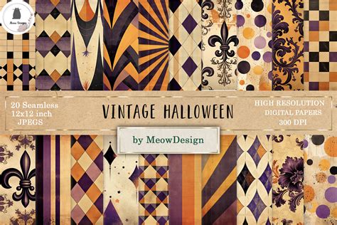 Vintage Halloween Paper Background Graphic by MeowwDesign · Creative Fabrica