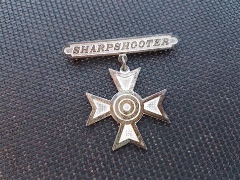 Original Ww1 Us Army Sharpshooter Medal Pinback Pin Lk Here