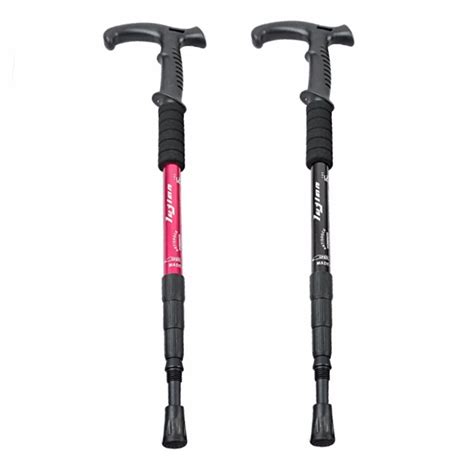 Retractable Anti Shock Walking Sticks Telescopic Trekking Hiking Poles ...