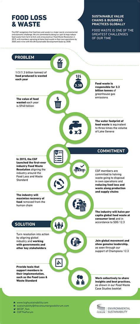 Environmental Sustainability Food Waste Infographic