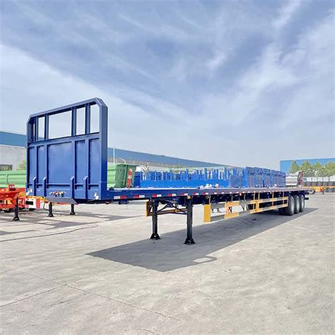 18m 60ft Flatbed Trailer Wit Front Board Video Panda Mech