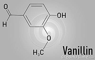 Vanillin Vanilla Extract Molecule Skeletal Formula Chemical Structure