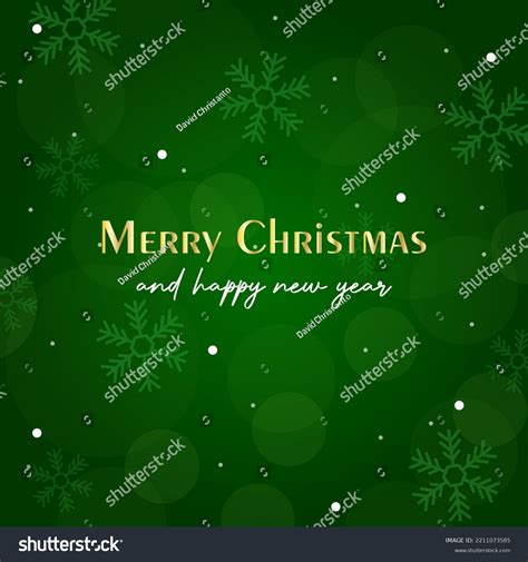 Green Christmas Background Snows Snowflakes Vector Stock Vector ...