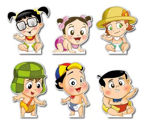 Figuras Coroplast El Chavo Animado Bebé Base Sólida Kit 6 Pz Envío gratis