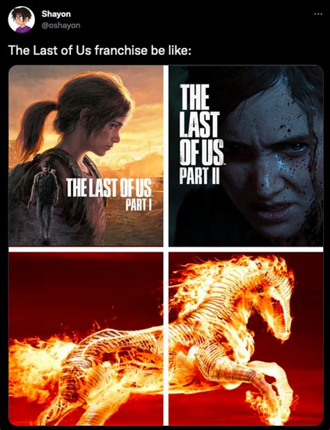 last of us flaming horse | Unfinished Horse Drawing / Flaming Horse Rating | Know Your Meme