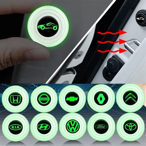 Car Accessories Luminous Door Fascia Bumper Pads Door Shock Absorbing