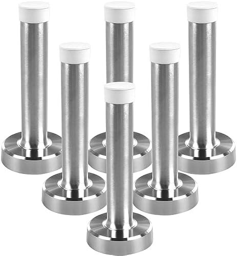 ASelected Door Stopper 6 Pack Door Stop Stainless Steel Wall Protector