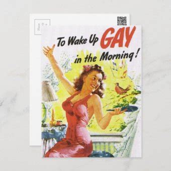 Vintage To Wake Up Gay Postcard Zazzle