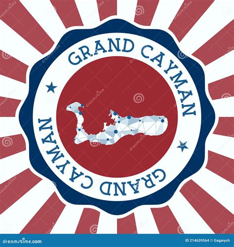 Grand Cayman Island Political Map Vector Illustration CartoonDealer