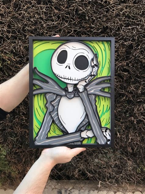 Cuadro D Multicapa Jack Skellington Pesadilla Antes De Navidad