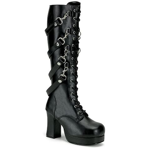 Demonia 3 34 Inch Gothic Boot Womens Platform Boots Chunky Heel