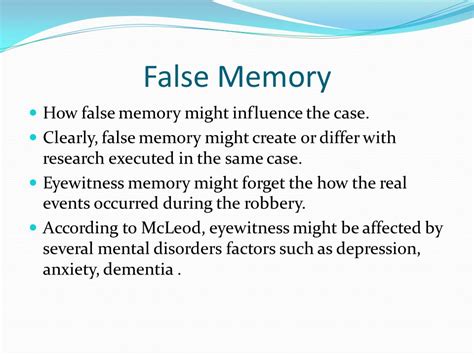 Eye Witness Memory Affected By False Memory Ppt Video Online Download