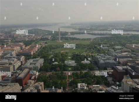 Aerial views of Washington, D.C. buildings, monuments, landscapes ...