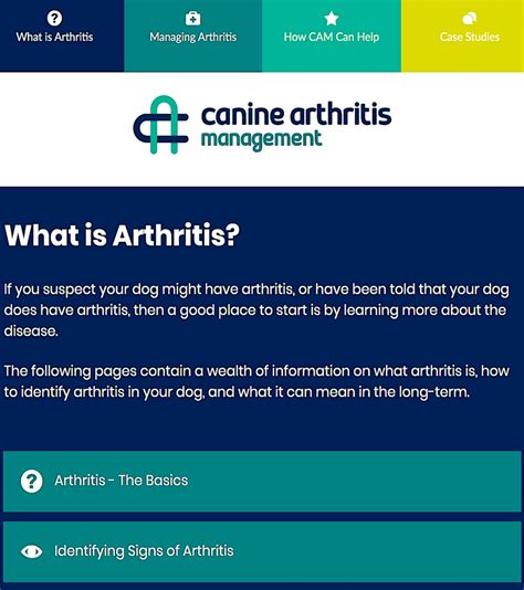 CANINE ARTHRITIS MANAGEMENT: videos and information on arthritis - Vital Vet