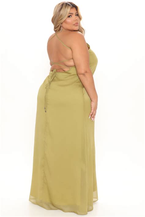 Casual Brunch Maxi Dress Olive Fashion Nova