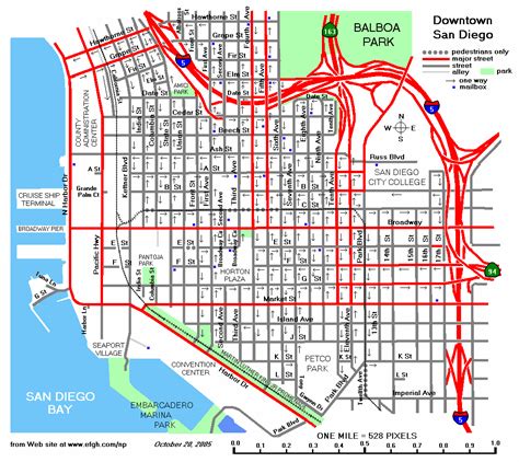 Downtown San Diego Map - Zip Code Map