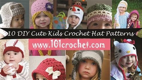 10 DIY Cute Kids Crochet Hat Patterns – 101 Crochet Patterns