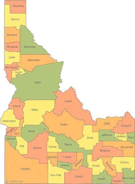 State Of Idaho Map Verjaardag Vrouw